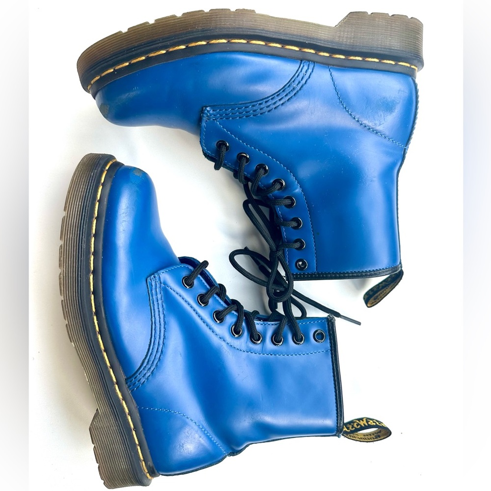 Dr. Martens Blue 1460 Lace-Up Leather Boots, size 5 women, 4 men - Picture 2 of 14